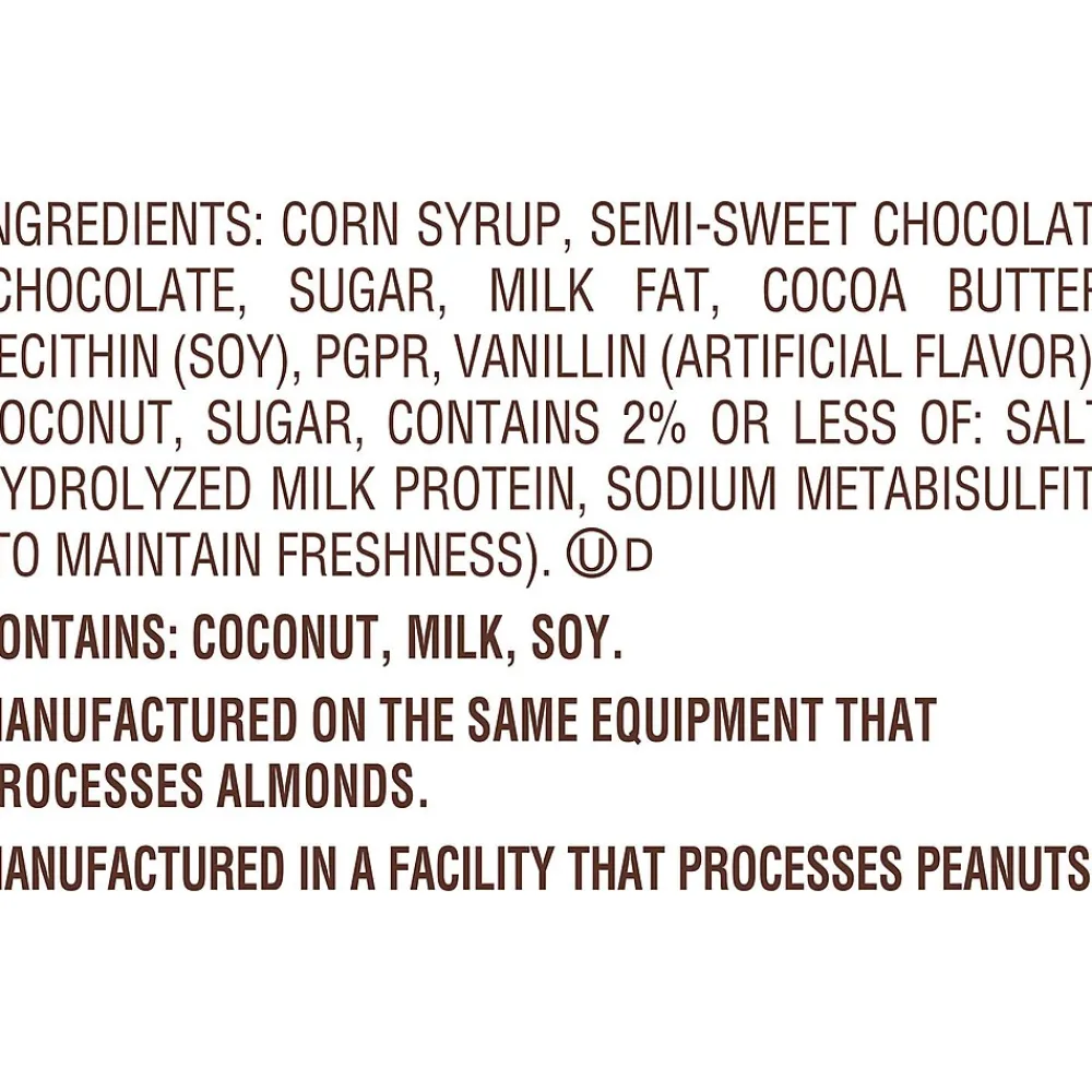 Mounds Dark Chocolate & Coconut Candy Bars, 1.75 oz., 36/Box (HEC00310)