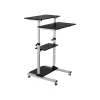 Standing Desks*Mount-It! 27.5" W Mobile Height Adjustable Desk, Silver, Plastic/Steel (MI-7940)