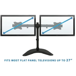 Discount Mount-It! Adjustable Dual Monitor Freestanding Desk Stand, Up to 27