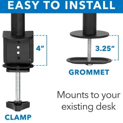 Best Mount-It! Adjustable Dual Monitor Arm Mount, Up To 32