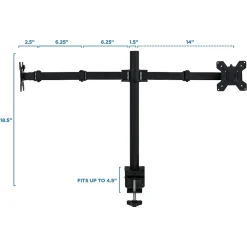 Best Mount-It! Adjustable Dual Monitor Arm Mount, Up To 32