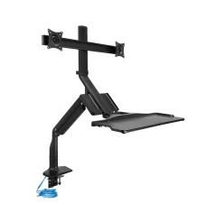 Best Mount-It! Adjustable Dual-Monitor Mount, Up to 27", Black (MI-7984)