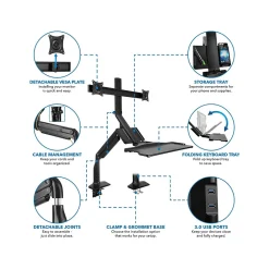 Best Mount-It! Adjustable Dual-Monitor Mount, Up to 27