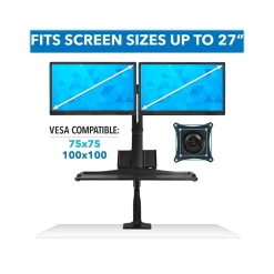 Best Mount-It! Adjustable Dual-Monitor Mount, Up to 27