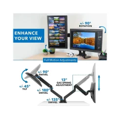 Hot Mount-It! Adjustable Dual-Monitor Mount, Up to 35