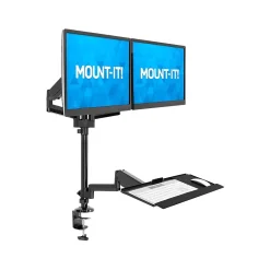 Clearance Mount-It! Adjustable Monitor Mount, Up to 32", Black (MI-7996)