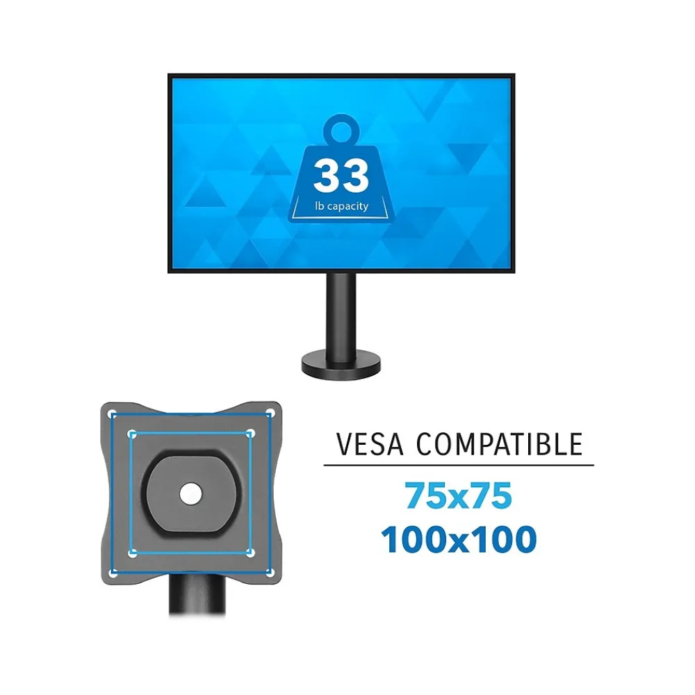 Clearance Mount-It! Adjustable POS Monitor Mount, Up to 23", Black (MI-3795)