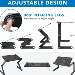 Adjustable Vented Aluminum Laptop Stand (MI-7210)<Mount-It!