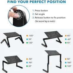 Adjustable Vented Aluminum Laptop Stand (MI-7210)<Mount-It!