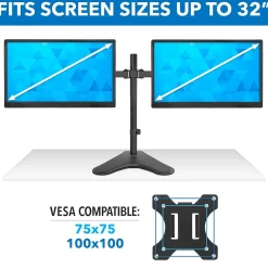 Best Mount-It! Dual Adjustable Monitor Arm, Up To 32