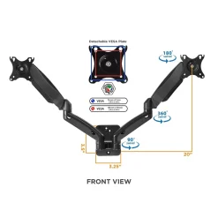 New Mount-It! Dual Arm Monitor Wall Mount for 19