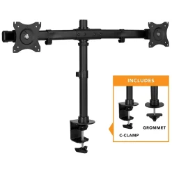 New Mount-It! Dual Monitor Desk Mount for 13" to 27" Monitors, Black (MI-2772)