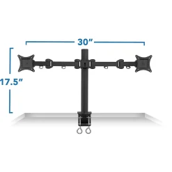Mount-It! Dual Monitor Mount, Up To 27" Monitors, Black (MI-752)