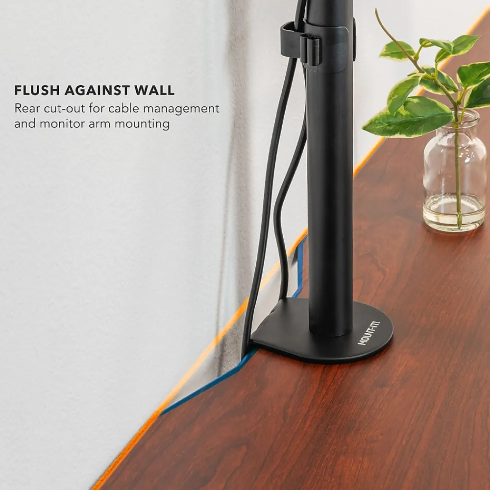 Standing Desks*Mount-It! Dual Motor 72"W Electric Adjustable Standing Desk, Black/Hazelnut Brown (MI-18126)