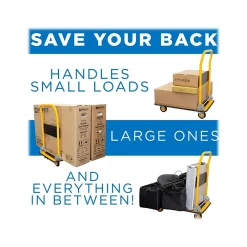 Mount-It! Foldable Flatbed with Swivel Wheels, 330 lb. Capacity, Black/Yellow (MI-920)