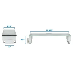 New Mount-It! Glass Computer Monitor Stand with Brushed Aluminum Legs, 66 lbs. Capacity (MI-7264)