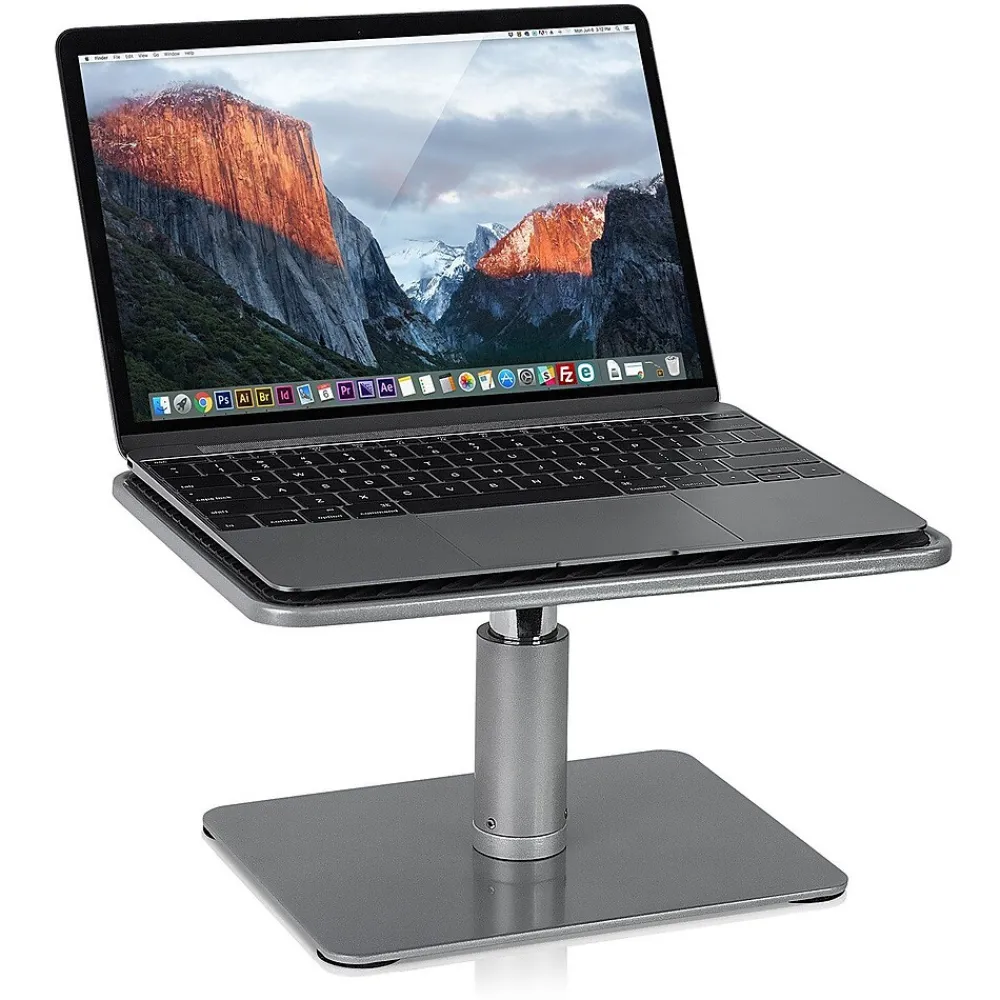 Height Adjustable Steel Laptop Stand for MacBook and Laptops, Gray (MI-7272)<Mount-It! Hot