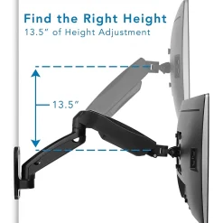 Clearance Mount-It! Height Adjustable Monitor Wall Mount Arm for 13