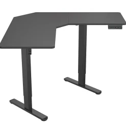 Standing Desks*Mount-It! MI-15003 47"W L-Shaped Adjustable Particle Board Standing Desk, Black (MI-15003)