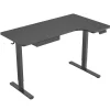Standing Desks*Mount-It! MI-15002 57"W L-Shaped Adjustable Particle Board Standing Desk, Black (MI-15002)