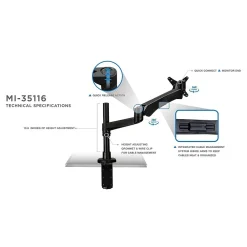 New Mount-It! Modular Desk Mount Adjustable Monitor Mount, Up to 30