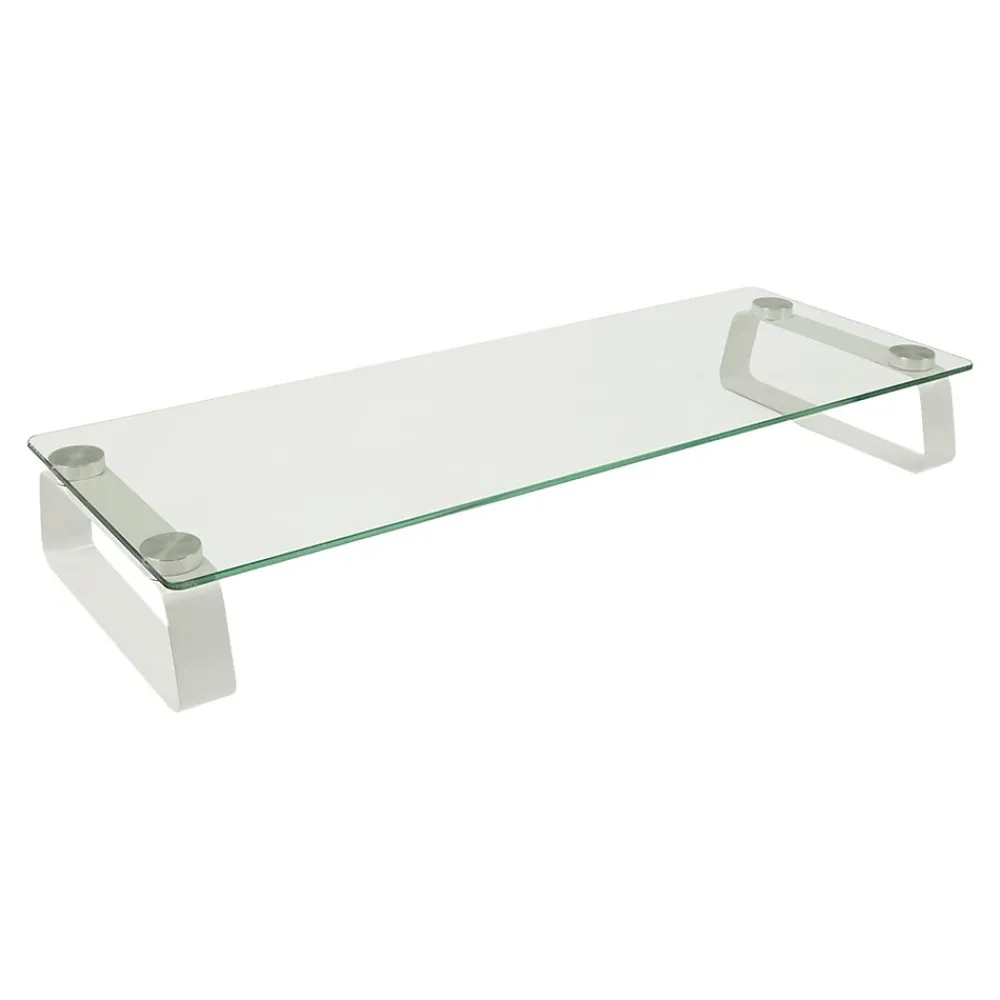 Best Mount-It! Monitor Stand, Clear/Silver (MI-7262-DS)