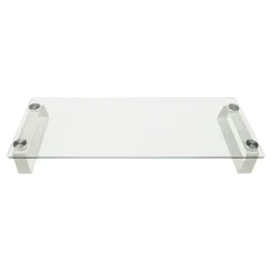 Best Mount-It! Monitor Stand, Clear/Silver (MI-7262-DS)