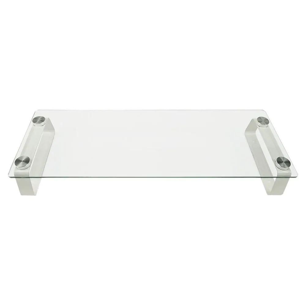 Best Mount-It! Monitor Stand, Clear/Silver (MI-7262-DS)