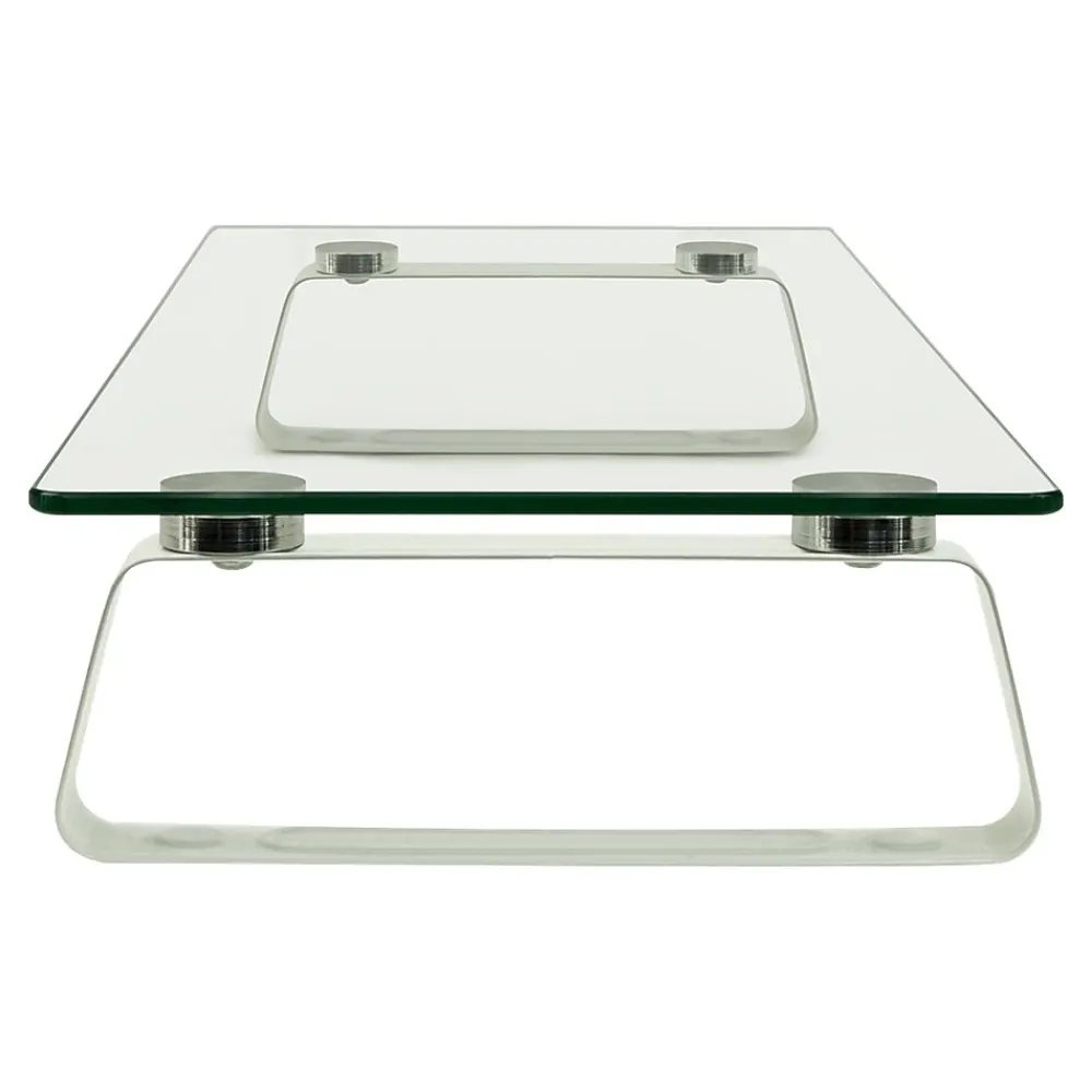 Best Mount-It! Monitor Stand, Clear/Silver (MI-7262-DS)