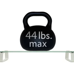 Best Mount-It! Monitor Stand, Clear/Silver (MI-7262-DS)