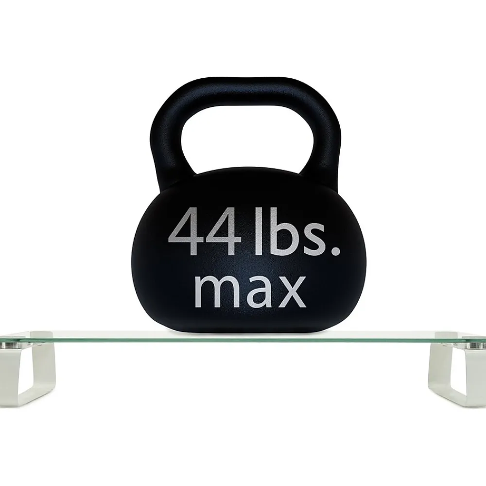 Best Mount-It! Monitor Stand, Clear/Silver (MI-7262-DS)