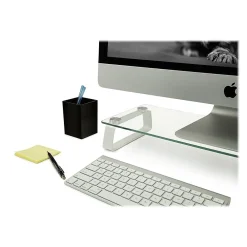 Best Mount-It! Monitor Stand, Clear/Silver (MI-7262-DS)