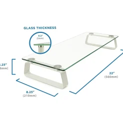 Best Mount-It! Monitor Stand, Clear/Silver (MI-7262-DS)