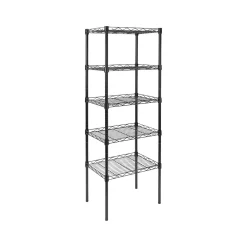 Shelving*Mount-It! 5-Tier Metal Shelving Unit, 17", Black (MI-7861)