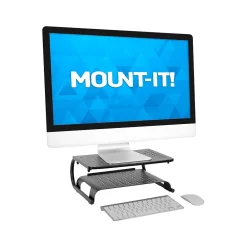Discount Mount-It! 2-Tier Monitor Stand, Up to 32", Black (MI-7361)