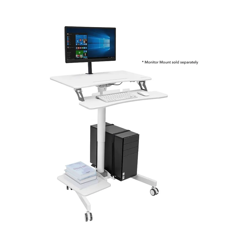 Standing Desks*Mount-It! 28"W Adjustable Steel Standing Desk, White (MI-7979W)