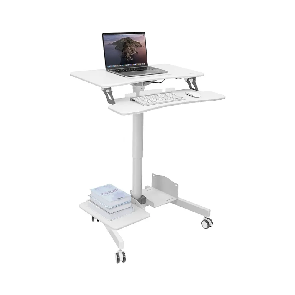 Standing Desks*Mount-It! 28"W Adjustable Steel Standing Desk, White (MI-7979W)