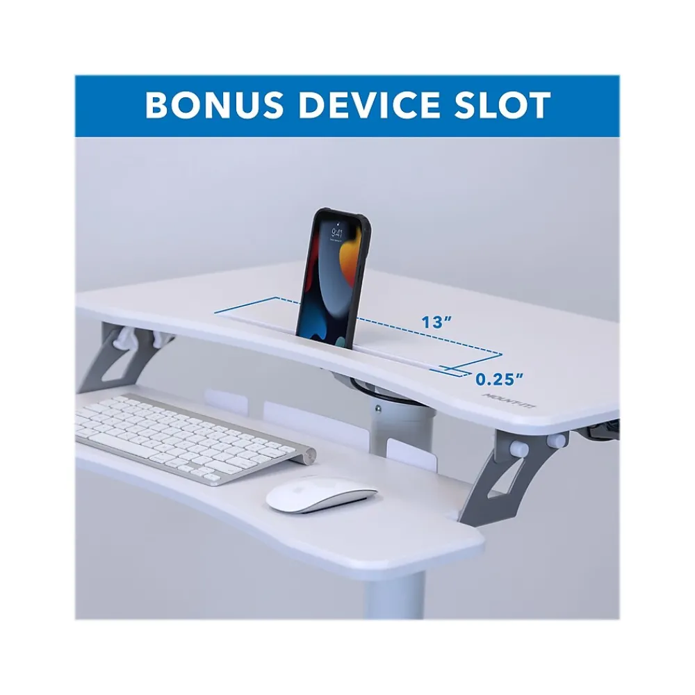 Standing Desks*Mount-It! 28"W Adjustable Steel Standing Desk, White (MI-7979W)