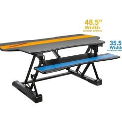 Standing Desks*Mount-It! 49"W Electric Adjustable Standing Desk Converter with USB Charging Port, Black (MI-7962)