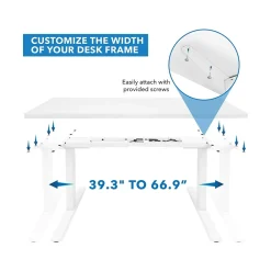 Standing Desks*Mount-It! 48"W Electric Adjustable Standing Desk, White (MI-18066)