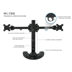 Online Mount-It! Mount-lt! Adjustable Monitor Mount, Up to 24