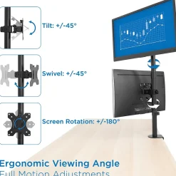 Online Mount-It! Mount-lt! Adjustable Monitor Mount, Up to 32