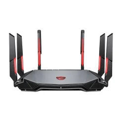 Clearance MSI RadiX AXE6600 AX6600 Tri Band MU-MIMO WiFi 6E Gaming Router, Black/Red (RADIXAXE6600)