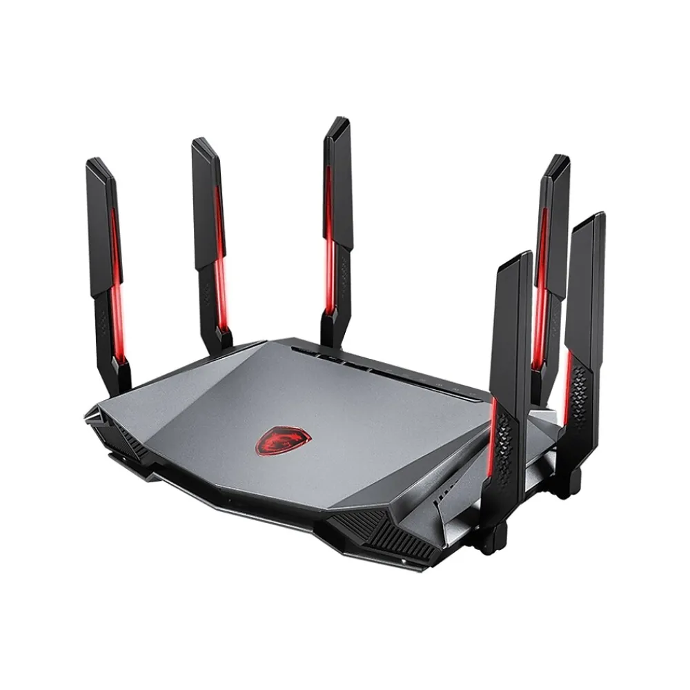 Clearance MSI RadiX AXE6600 AX6600 Tri Band MU-MIMO WiFi 6E Gaming Router, Black/Red (RADIXAXE6600)