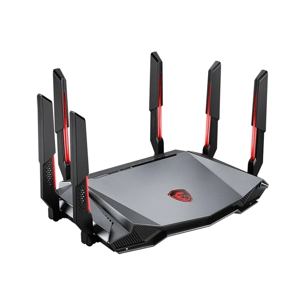 Clearance MSI RadiX AXE6600 AX6600 Tri Band MU-MIMO WiFi 6E Gaming Router, Black/Red (RADIXAXE6600)