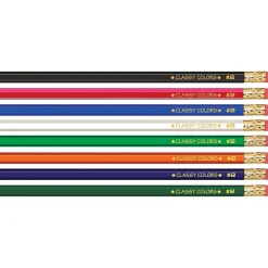 Pencils|Musgrave Pencil Company Musgrave Classy Colors Wooden Pencil, 2mm, #2 Medium Lead (MUSDHEX99)