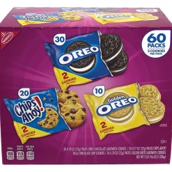 Nabisco Cookies Variety Pack, 60 Packs/Box (220-00729)