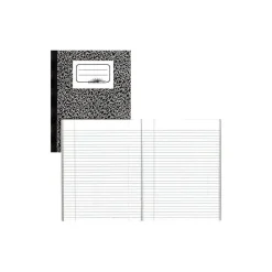 Composition Notebooks|National Brand 1-Subject Composition Notebooks, 7.87" x 10", College Ruled, 80 Sheets, Black (43461)