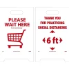 National Marker Double-Sided A-Frame Sign, "We are Practicing Social Distancing," 19" x 12", White/Red (FS42)