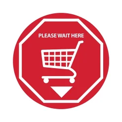 National Marker Projector Lens, "Please Wait Here," 2.5" x 2.5", Red/White (VSPL5)